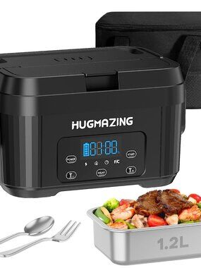 Cordless Electric Lunch Box for Adults, Men & Women Rechargeable Self-Heating Fo